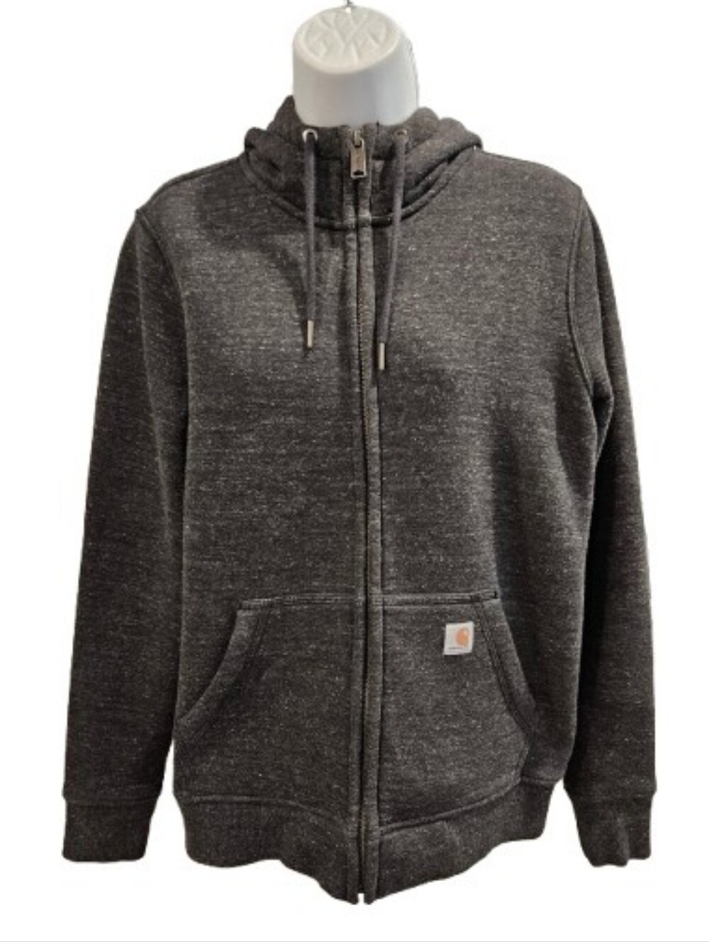 Carhartt Women's Medium Relaxed Fit Full Zip Cowl Neck Hoodie Gray